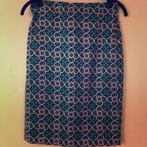 JCREW Print pencil skirt. Size 00